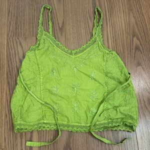 100% Cotton bohemian lace tank